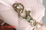 高仿香奈兒/Chanel Vanity Case 菱格紋方盒型鏈條斜挎包 粉色：圖片 8