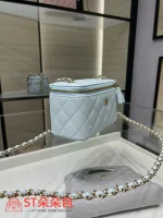 高仿香奈兒/Chanel 22A 方盒子包 淺藍色：圖片 4