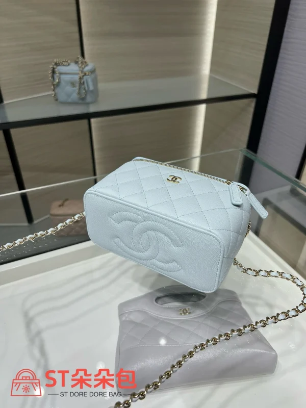 高仿香奈兒/Chanel 22A 方盒子包 淺藍色：圖片 7