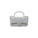 高仿香奈兒/Chanel Classic Flap系列 Mini帶手柄淺灰色