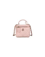 高仿香奈兒/Chanel Vanity系列Mini Vanity Case粉色小包