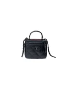 高仿香奈兒/Chanel Vanity Case 黑色小型化妝包
