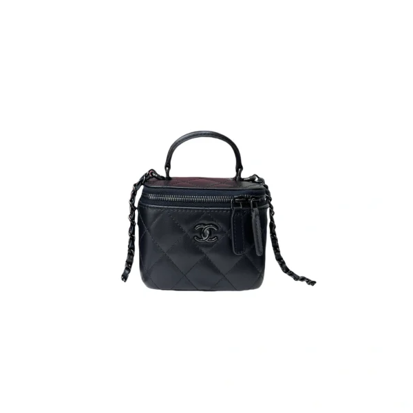 高仿香奈兒/Chanel Vanity Case 黑色小型化妝包