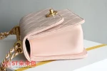 高仿香奈兒/Chanel Premiere 菱格紋翻蓋鏈條包 粉色：圖片 5
