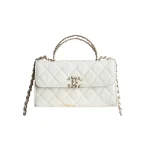 高仿香奈兒/Chanel Wallet on Chain系列 白色斜挎鏈條包