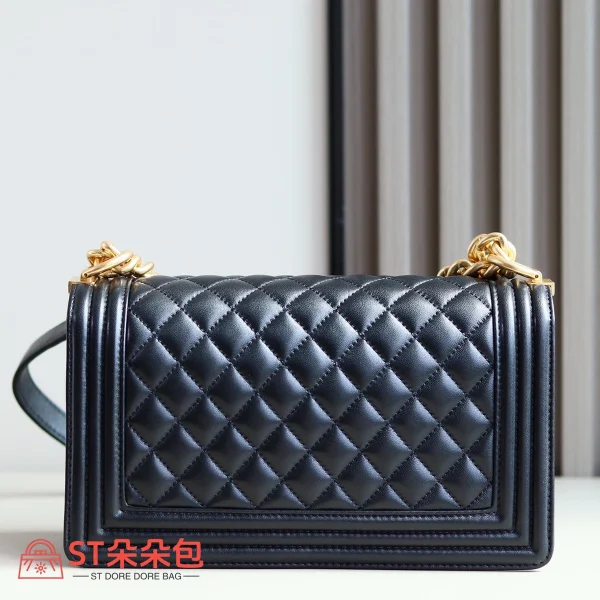高仿香奈兒/Chanel Leboy系列25cm中號黑色肩背包：圖片 10