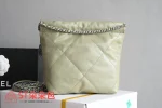 高仿香奈兒/Chanel Cambon系列 菱格紋鏈條單肩包 淺綠色：圖片 3