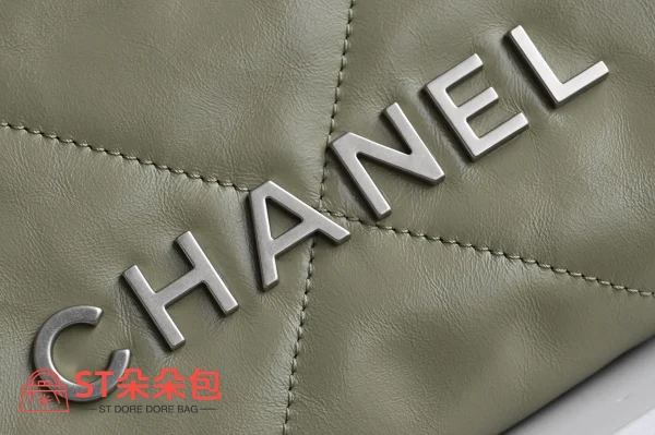 高仿香奈兒/Chanel Cambon系列 菱格紋鏈條單肩包 淺綠色：圖片 6