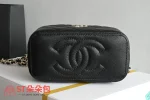 高仿香奈兒/Chanel Vanity Case 方形化妝包 黑色：圖片 4