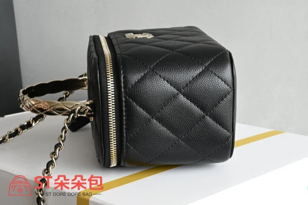 高仿香奈兒/Chanel Vanity Case 方形化妝包 黑色：圖片 5