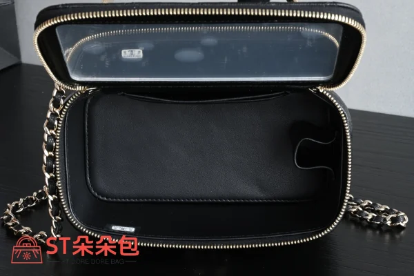 高仿香奈兒/Chanel Vanity Case 方形化妝包 黑色：圖片 9