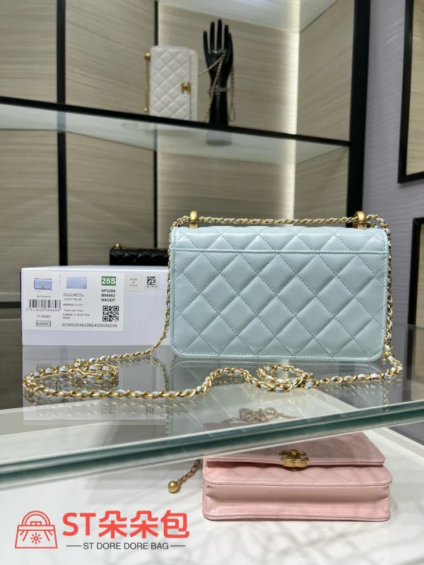 高仿香奈兒/Chanel 25S 奶白色Wallet on Chain WOC發財包：圖片 3