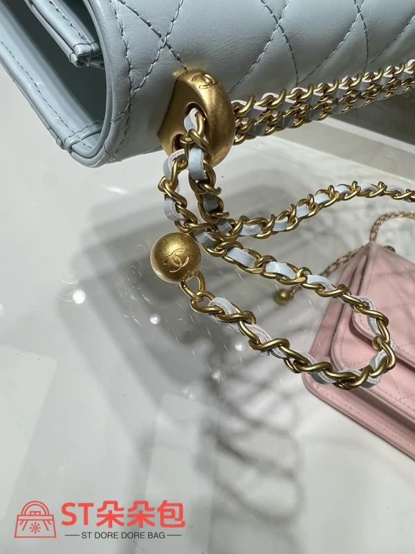 高仿香奈兒/Chanel 25S 奶白色Wallet on Chain WOC發財包：圖片 7