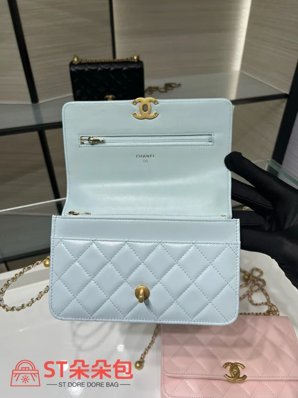高仿香奈兒/Chanel 25S 奶白色Wallet on Chain WOC發財包：圖片 8