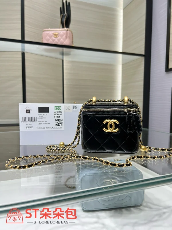 高仿香奈兒/Chanel 25S 黑色盒子包：圖片 2