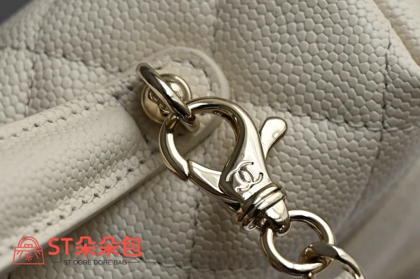高仿香奈兒/Chanel  Vanity系列 經典菱格紋鏈條盒子包 白色：圖片 8