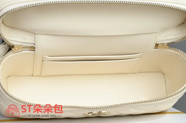 高仿香奈兒/Chanel  Vanity系列 經典菱格紋鏈條盒子包 白色：圖片 10