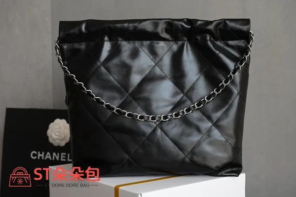 高仿香奈兒/Chanel 22 黑色 購物袋款：圖片 3