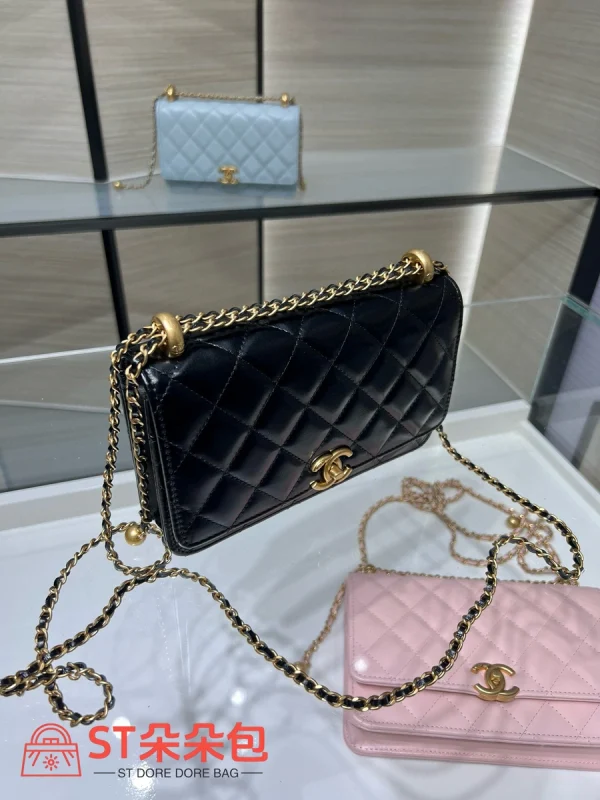 高仿香奈兒/Chanel 25S WOC發財包 黑色：圖片 6