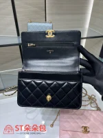 高仿香奈兒/Chanel 25S WOC發財包 黑色：圖片 8
