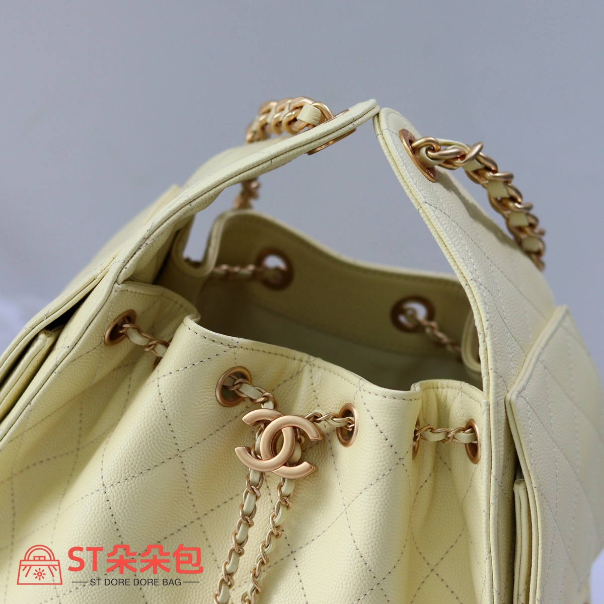 高仿香奈兒/CHANEL 25C Hobo 肩背包|魚子醬小牛皮亮黃色 3 高仿香奈兒/CHANEL 25C Hobo 肩背包|魚子醬小牛皮亮黃色