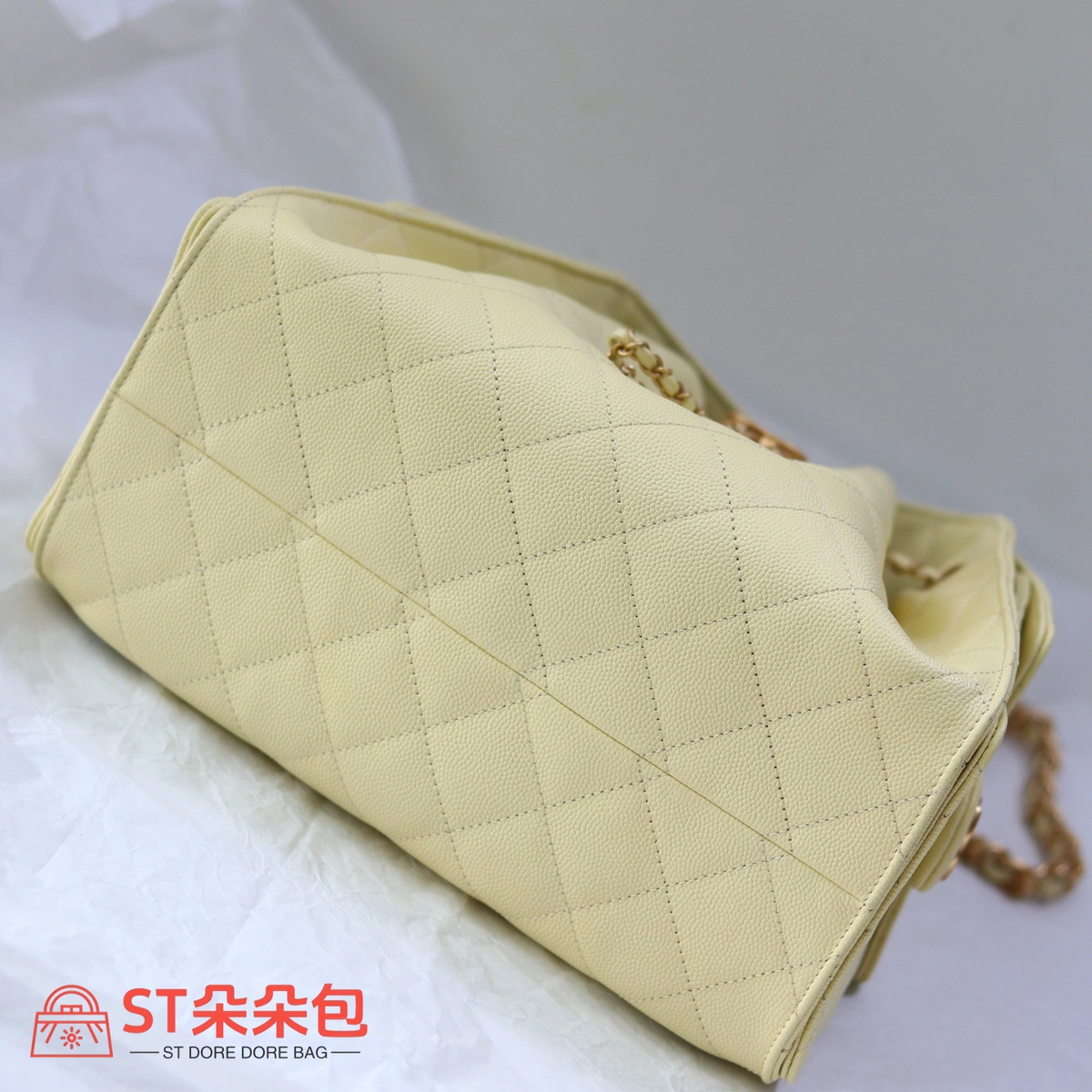 高仿香奈兒/CHANEL 25C Hobo 肩背包|魚子醬小牛皮亮黃色 5 高仿香奈兒/CHANEL 25C Hobo 肩背包|魚子醬小牛皮亮黃色