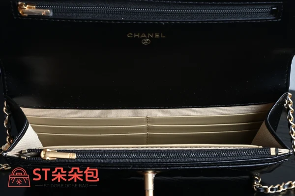 高仿香奈兒/Chanel 25S WOC鏈條包 黑色：圖片 10