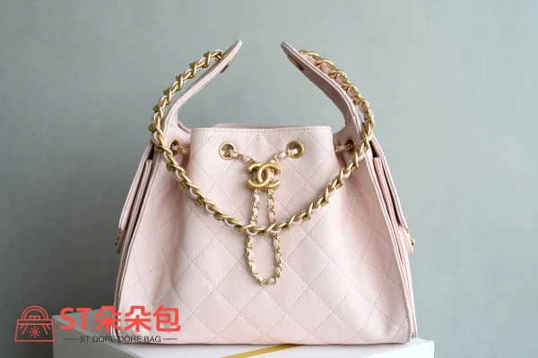 高仿香奈兒/Chanel 25C系列 Bucket Bag 水桶包 粉色：圖片 2