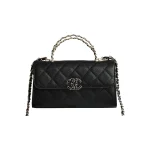 高仿香奈兒/Chanel Wallet on Chain 翻蓋式鏈條肩背包 黑色