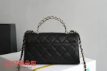 高仿香奈兒/Chanel Wallet on Chain 翻蓋式鏈條肩背包 黑色：圖片 3