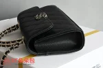 高仿香奈兒/Chanel Wallet on Chain 翻蓋式鏈條肩背包 黑色：圖片 5