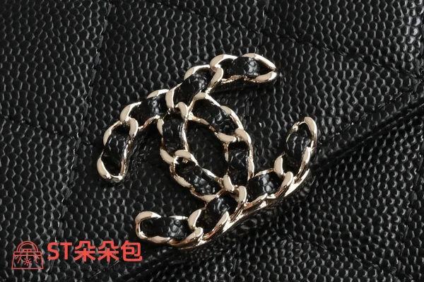 高仿香奈兒/Chanel Wallet on Chain 翻蓋式鏈條肩背包 黑色：圖片 7