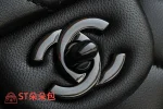 高仿香奈兒/Chanel 經典系列帶手柄菱格紋翻蓋包黑色：圖片 7