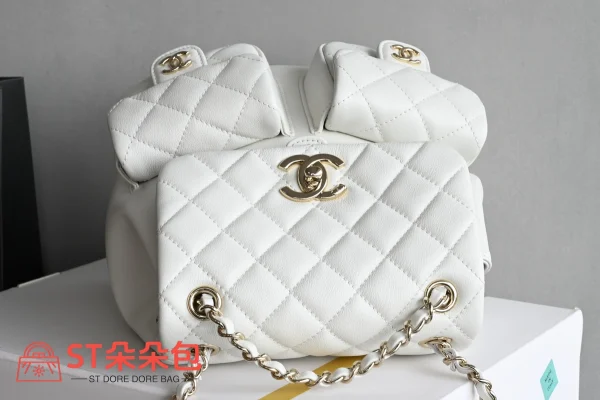 高仿香奈兒/Chanel Classic Backpack 經典白雙肩背包：圖片 6