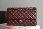 高仿香奈兒/Chanel Classic Flap系列酒紅色翻蓋式鏈條單肩包：圖片 2