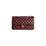 高仿香奈兒/Chanel Classic Flap系列酒紅色翻蓋式鏈條單肩包
