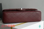 高仿香奈兒/Chanel Classic Flap系列酒紅色翻蓋式鏈條單肩包：圖片 4