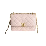 高仿香奈兒/Chanel Classic Flap 粉色鏈條錢包包
