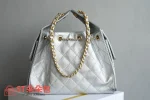 高仿香奈兒/Chanel 22 Bag 抽繩式鏈條手提包 銀色：圖片 3