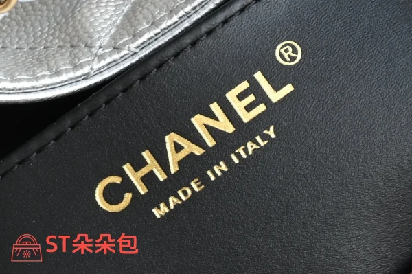 高仿香奈兒/Chanel 22 Bag 抽繩式鏈條手提包 銀色：圖片 9