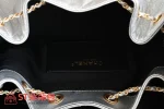 高仿香奈兒/Chanel 22 Bag 抽繩式鏈條手提包 銀色：圖片 10