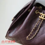 高仿香奈兒/Chanel Hobo 小號酒紅色鏈條手提包：圖片 6