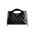 高仿香奈兒/Chanel 25P Nano系列黑色手提包