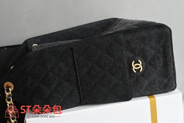 高仿香奈兒/Chanel Deauville 水桶包 深灰色：圖片 5