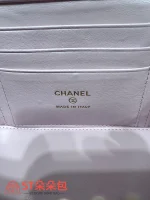 高仿香奈兒/Chanel Vanity 菱格紋黑色皮質鏈條手提化妝包：圖片 10