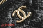 高仿香奈兒/Chanel Vanity Case 菱格紋雙C扣鏈條黑色化妝包：圖片 7