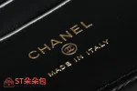 高仿香奈兒/Chanel Vanity Case 菱格紋雙C扣鏈條黑色化妝包：圖片 9