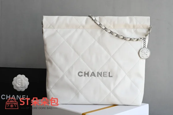 高仿香奈兒/Chanel 22 白色 垃圾袋：圖片 2