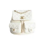 高仿香奈兒/Chanel Coco Backpack經典菱格紋白色雙肩包
