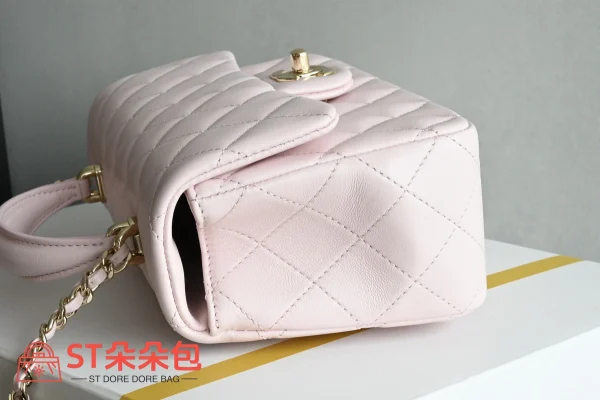 高仿香奈兒/Chanel Classic Flap系列 Mini手袋 粉色：圖片 5